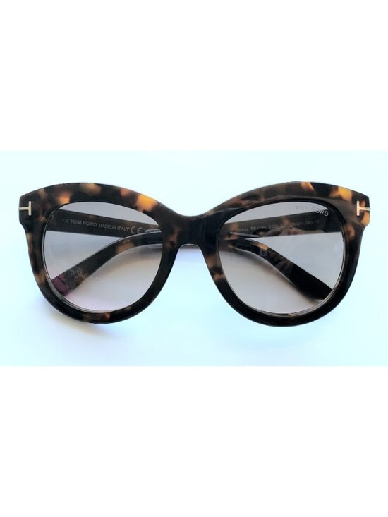 TOM FORD Odette TF1189 52F 53mm Butterfly Sunglasses Dark Havana /Gradient Brown main image 4
